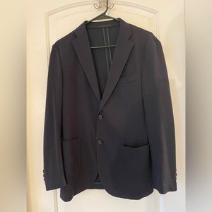 Uniqlo cotton blend blazer in navy blue. Size S.